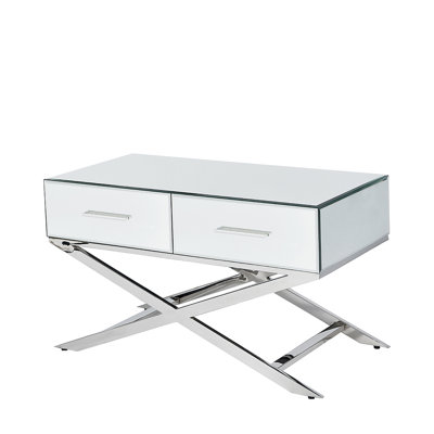 Litchfield Cross Legs Coffee Table with Storage