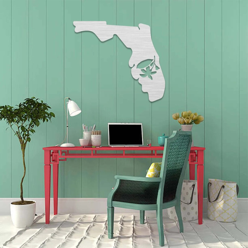 Art mural Blossom Florida State, Noir, H 28 po x l 32 po x P 0,12 po