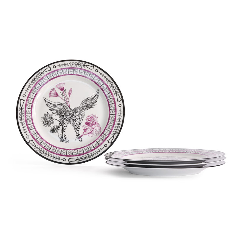 Marchesa Serengeti 4-Piece Dinner Plate Set Porcelain