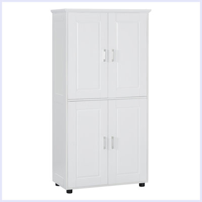 Modern Bathroom Floor Storage Cabinet with 4 Doors