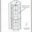 Vitrine d'angle vitrée lumineuse avec tablettes réglables-1879462651