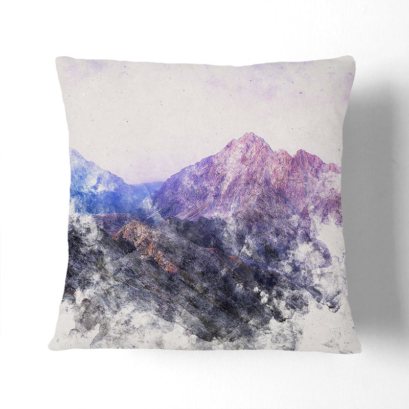 Mountain Peak Under a Sky Cushion with Filling, 40cm H x 40cm W x 15cm D