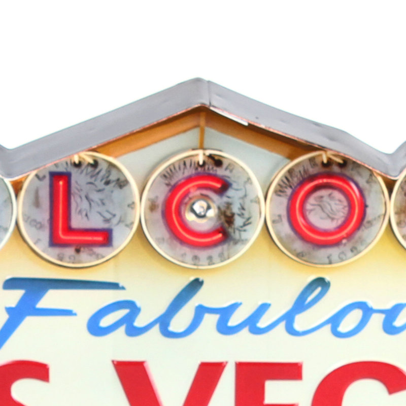 Sign With LED Metal Vintage For Kitchen Bar Decorationlas Vegas Welcome Neon Without Remote Control