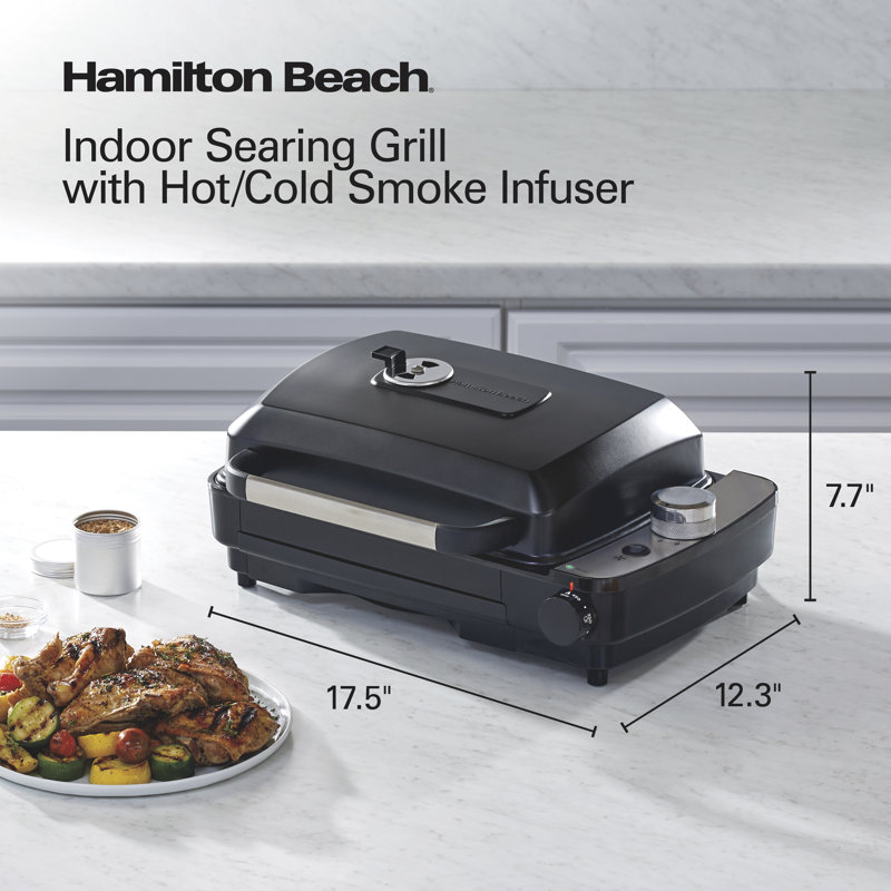 Hamilton Beach® Indoor Searing Grill With Hot/cold Smoke Infuser