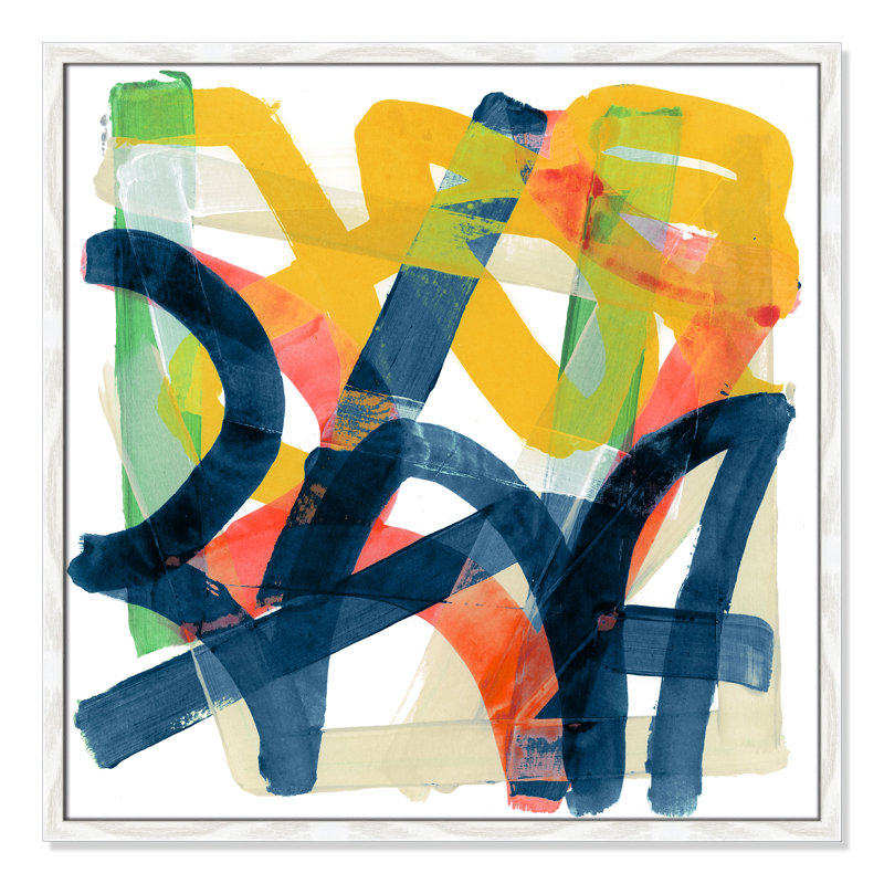 Carlston Adjoined by Cartissi - Peinture encadrée, Cadre blanc, H 27,5 po x l 27,5 po x P 0,75 po