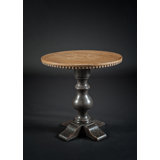 Solid Wood Pedestal End Table