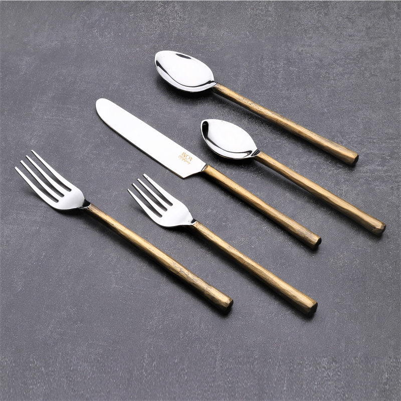 INOX Artisans Camelia Stainless Steel Flatware Set