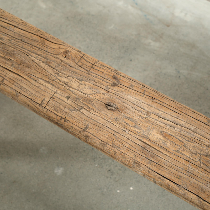 Lily's Living Vintage Noodle Bench, Weathered Natural Wood Finish , 20" H x 40" W x 5" D