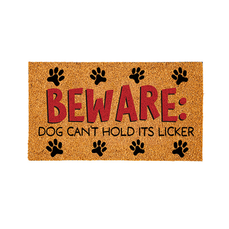Tapis en fibre de coco 28 "x 16", attention