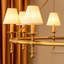 Grand luminaire suspendu lustre classique en cuivre 47 po à 9 lumières avec abat-jours blancs pour un éclairage intérieur élégant-1800275917