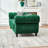 85" Mid Century Modern Velvet Chesterfield 3-Seater Sofa With Rolled Arms & Nailhead Trim, Upholstered Couch For Living Room & Office, Green