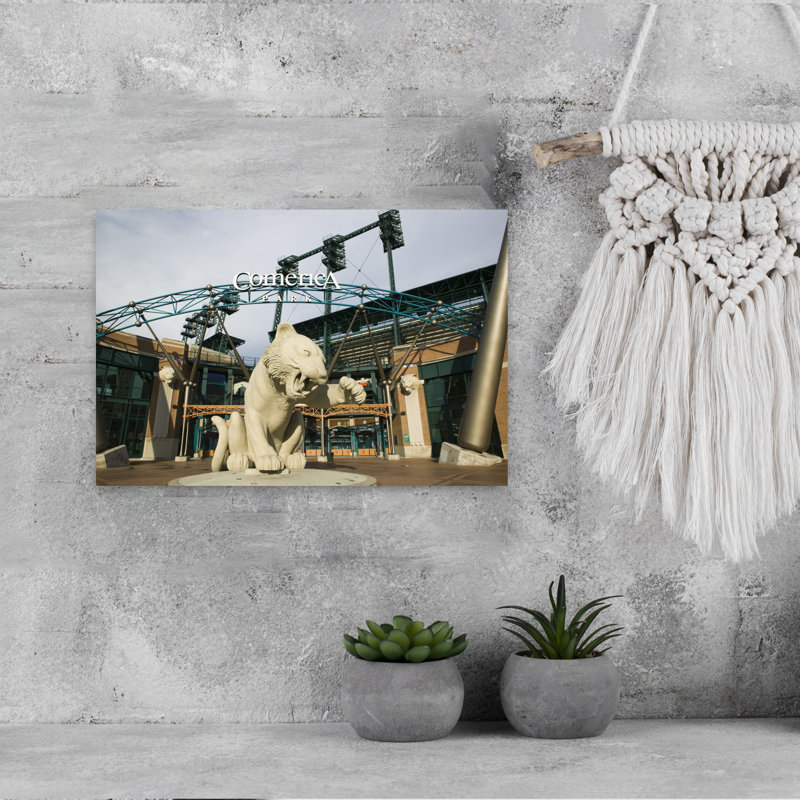 Home Of The Detroit Tigers Baseball Team Comerica Park Detroit Michigan USA by Walter Bibikow - Wrapped Canvas Print