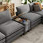 Canapé modulaire en coin avec console de rangement et 2 repose-pieds Colbey-123817978