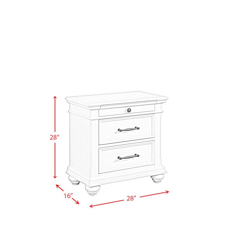 Alephonia 28'' W Nightstand, Off White