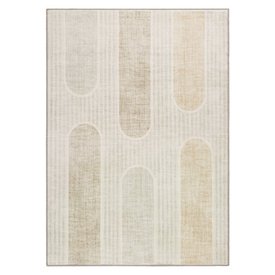 EVERWASH Haven Modern Arches Machine Washable Area Rug with AirFlo Technology, Beige, 8'x10'