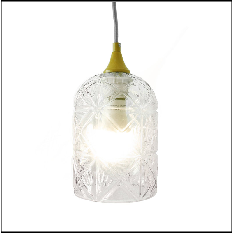 Luminaire suspendu - doré et transparent