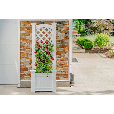 Kensington Vinyl Planter With Trellis