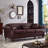 85.8" Living Room Chesterfield Sofa Classic Tufted Design Faux Leather PU Upholstered Sofa With Storage