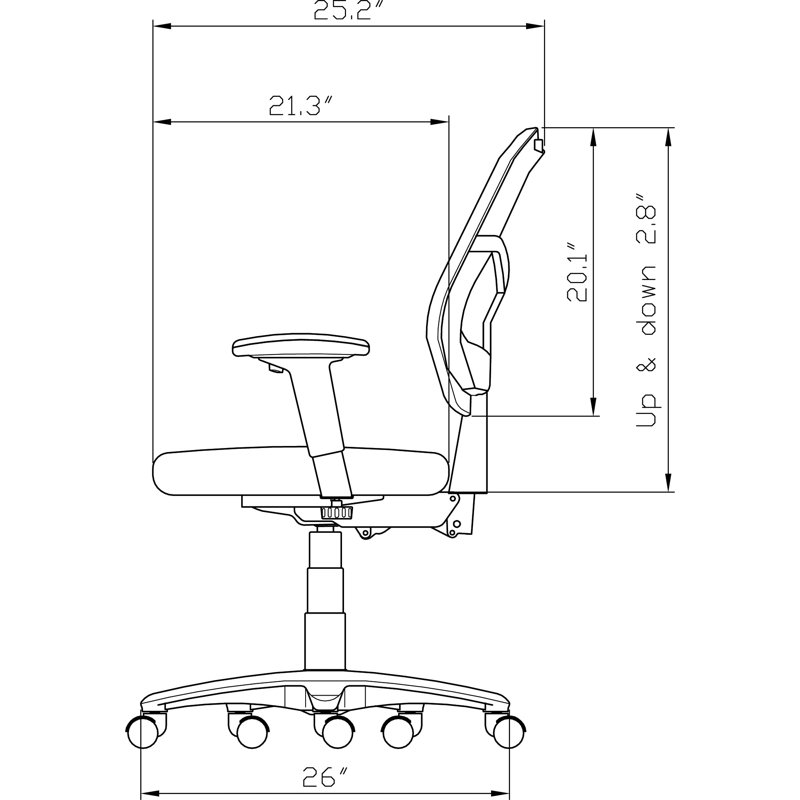 Chaise de travail en maille