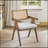 Wooden Frame Upholstered Dining Chairs Set of 2