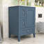 Meuble-lavabo de salle de bain avec lavabo en céramique, tiroirs à fermeture en douceur et porte-382873309