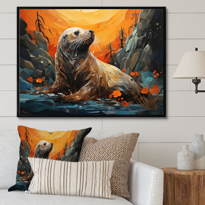Seal Sea Lion Marine Serenade I, reproduction d'art sur toile