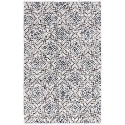 Abstract Hand Tufted Wool, Cotton Geometric Rug