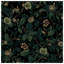 Couvre-lit matelassé à motif floral foncé-129134813