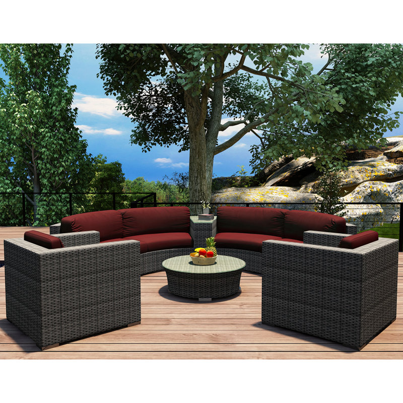 District Outdoor 6 - Piece Conversation Set, Canvas Henna Sunbrella® Canvas