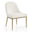 Chaise d'appoint rembourrée en métal martelé Lalia-126080947