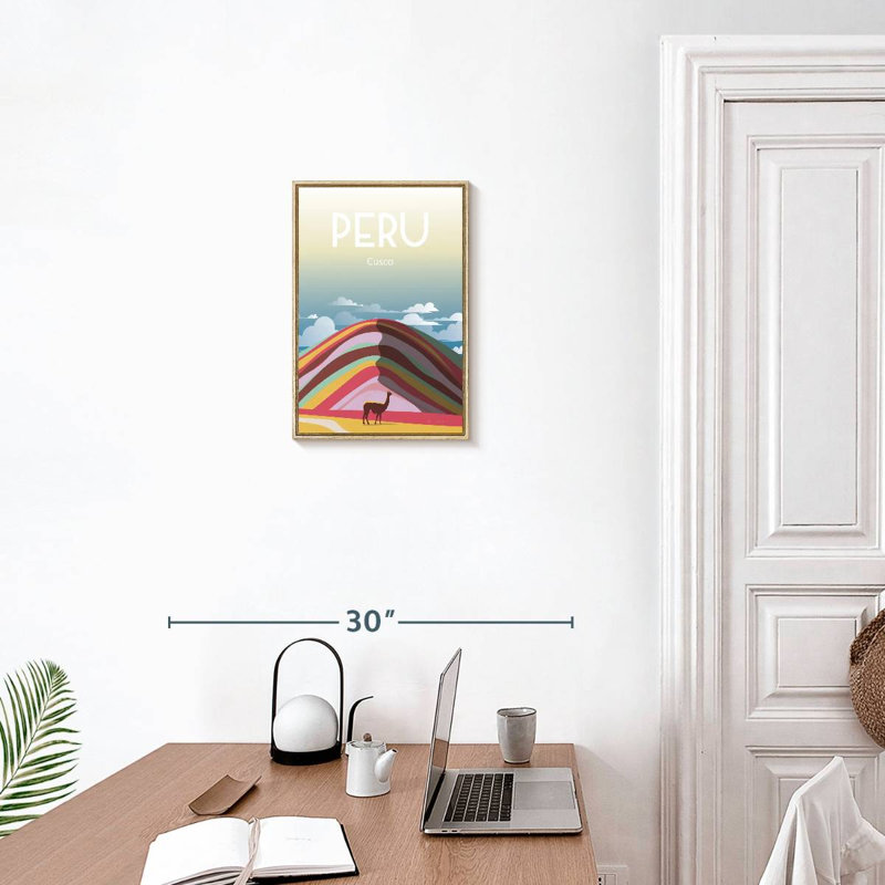 Peru, 13" x 19", Floating Frame Natural Wood