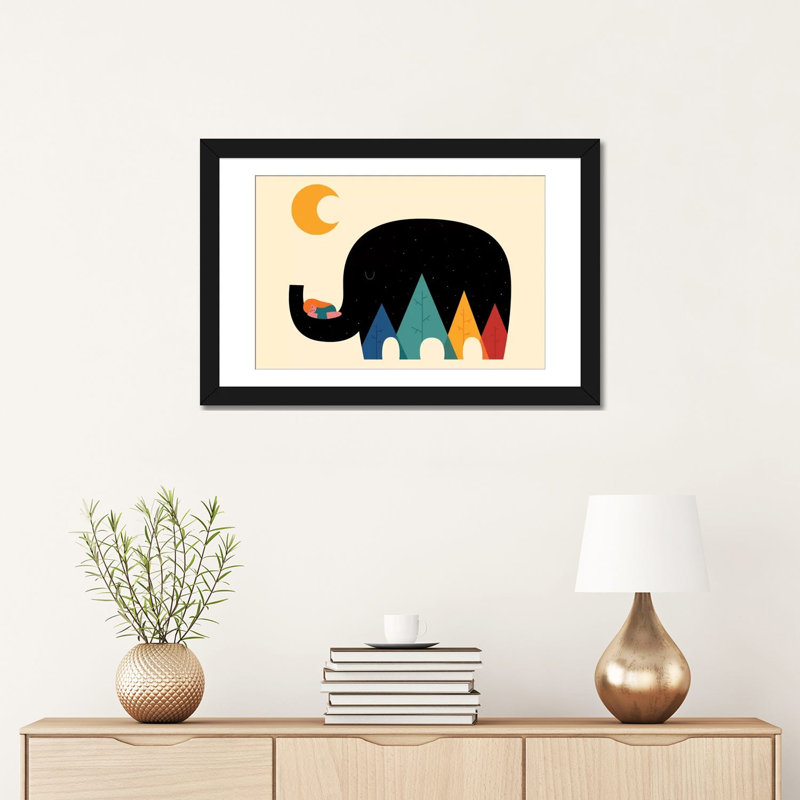 «Dream in the Air» par Andy Westface - impression sur toile tendue, H 16 po x l 24 po x P 1 po, Papier d'art encadré noir