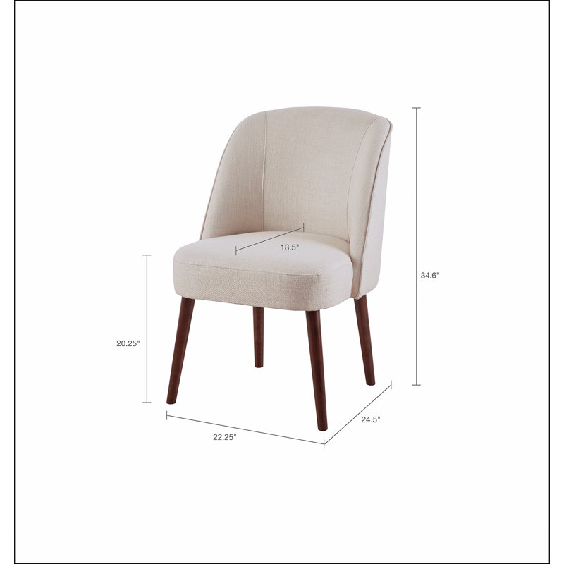 Chaise d'appoint à 4 pieds Natural Gearldine, Naturel