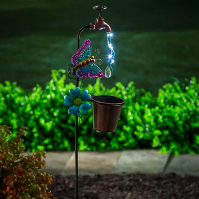 Holst Butterfly Solar Garden Stake with Planter