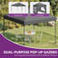 2.5 X 2.5m Waterproof Gazebo Folding Gazebo With Side Panels, Height Adjustable, Foldable Pop Up Gazebo-1498651150