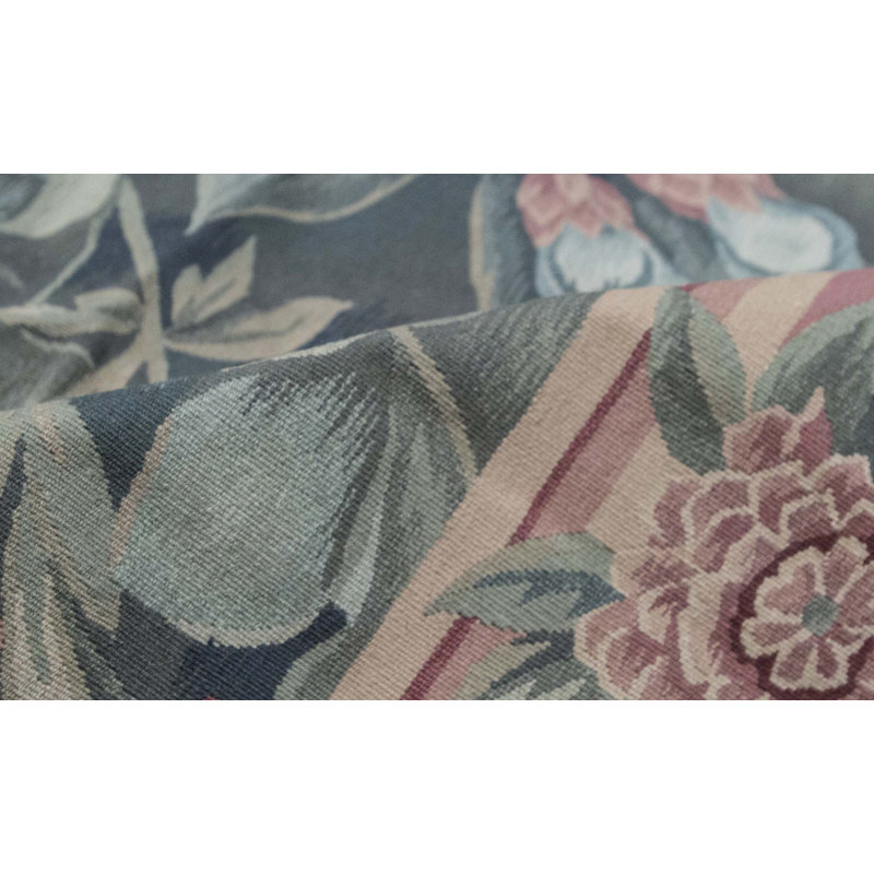 Hand-Knotted High-Quality Brown and Green Area Rug