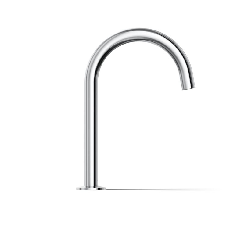 Components Deck-Mount Bath Spout With Tube Design, Polished Chrome