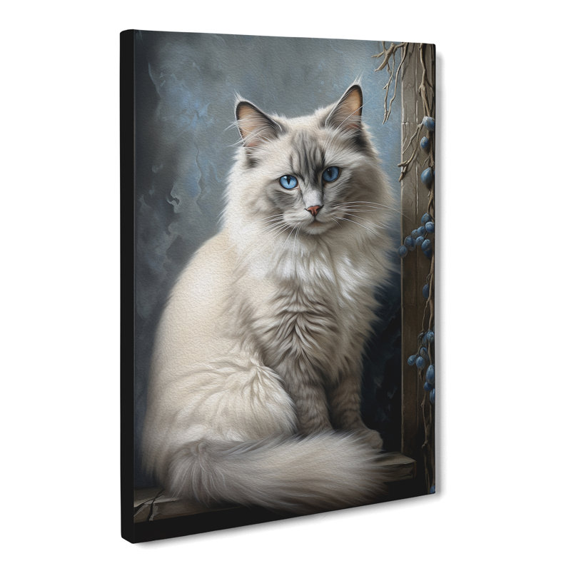 Ragdoll Cat Realism Art - Wrapped Canvas, 60cm H x 40cm W x 3cm D