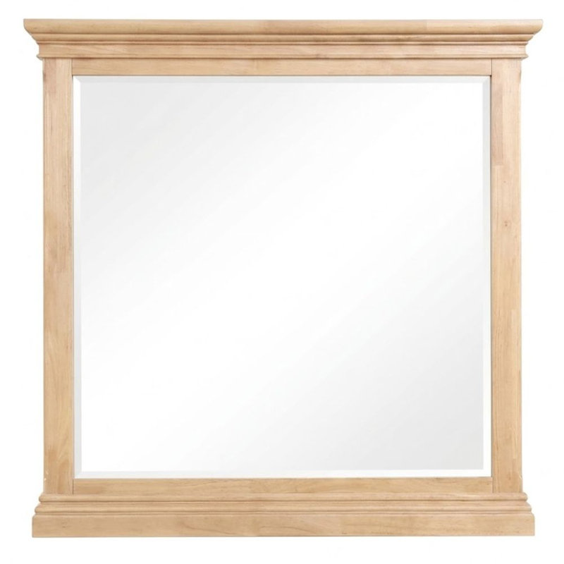 Chêne naturel noyer de 44 po X P 38 po Miroir rectangulaire H