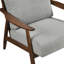 Fauteuil d'appoint d'une capacité de 300 lb, gris, fabrication en bois massif, tissu texturé gris, hauteur du produit 32,66 po, ressorts ensachés