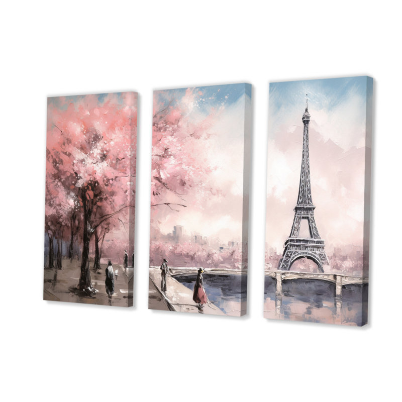 Chef-d'œuvre de la Tour Eiffel II sur toile, 3 pièces, H 28 po x l 36 po x P 1 po