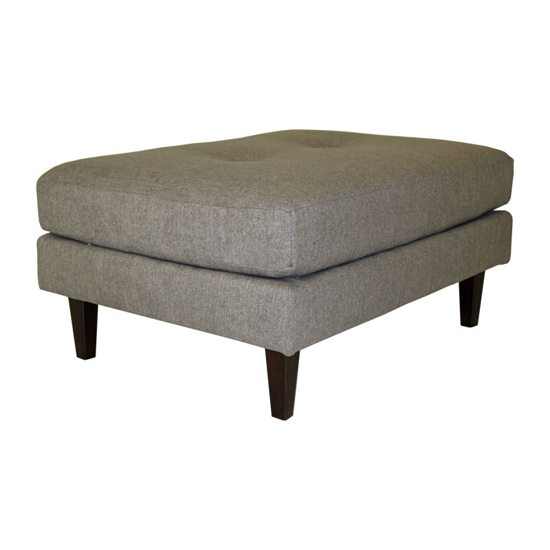 Drita Upholstered Ottoman, Dark Gray