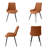 55'' Rectangular Modern Kitchen Dining Table with 4 Upholstered Dining Chairs-1253397556-1253397558
