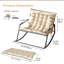 Chaise berçante avec fauteuil coulissant inclinable rembourré en cuir technique-1549110876