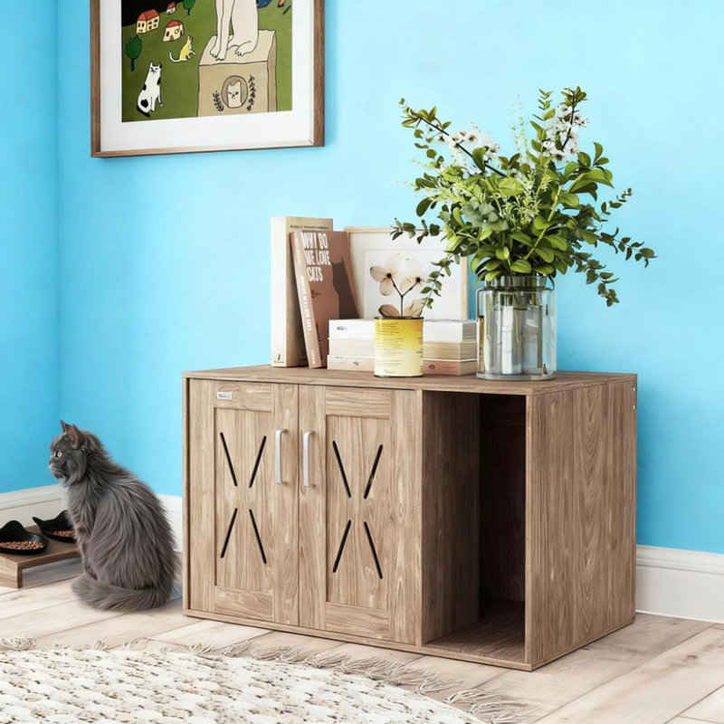 31,5 "X 19" X 20 "Table de bout pour toilette avec lit à griffer