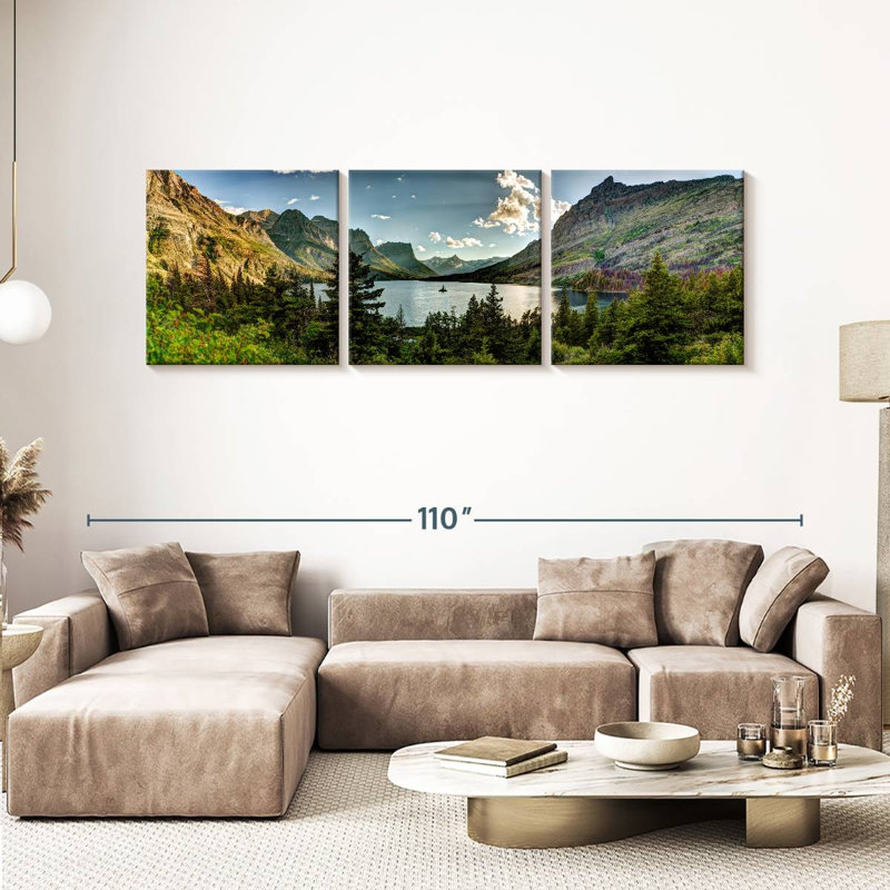 Impression d'art sur toile Montana, Montana, H 30 po x l 92 po x P 1,25 po