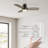 44" Irme 3-Blade  Flush Mount Modern Ceiling Fan with Light -1040694613-1040694614