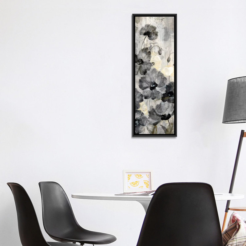 «Crystal Raindrops Panel II», reproduction d'art sur toile, H 60 po x l 20 po x P 1,5 po, Toile avec cadre noir
