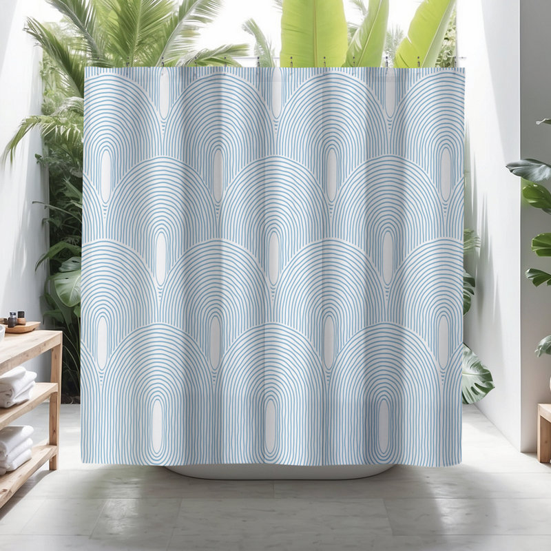 Coco Shower Curtain, Blue