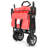 Wonderfold Pull/Push Collapsible Utility Folding Wagon With Wide Tires, Red